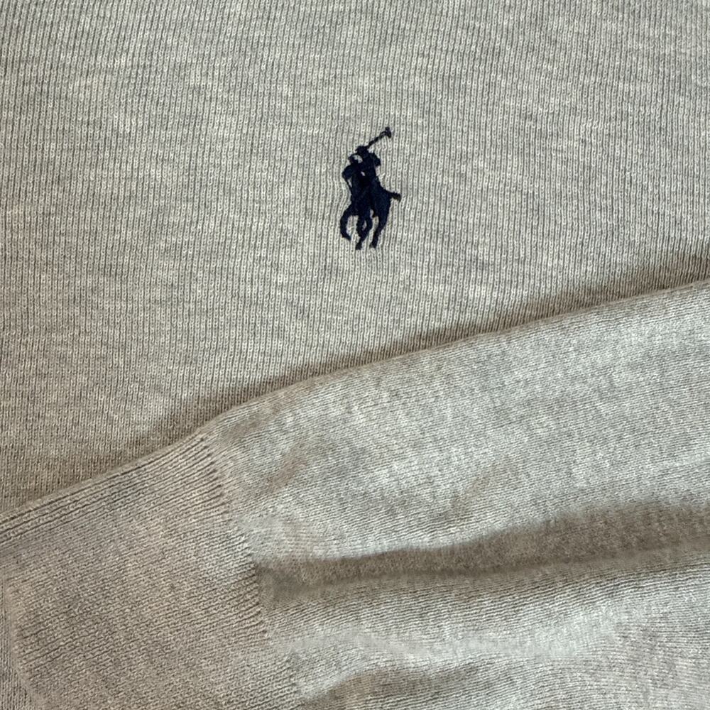 Polo Ralph Lauren Pullover Sweater Mens 2XL Gray V Neck Classic Pony Casual - Picture 4 of 7